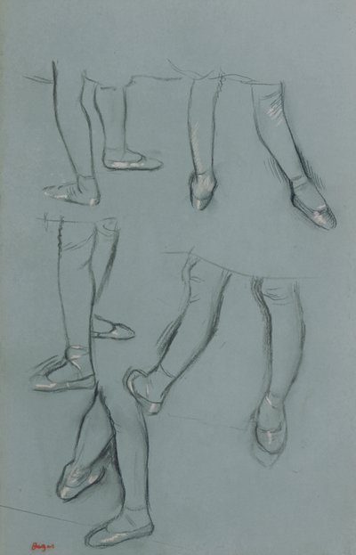 Five studies of a pair of legs by Edgar Degas